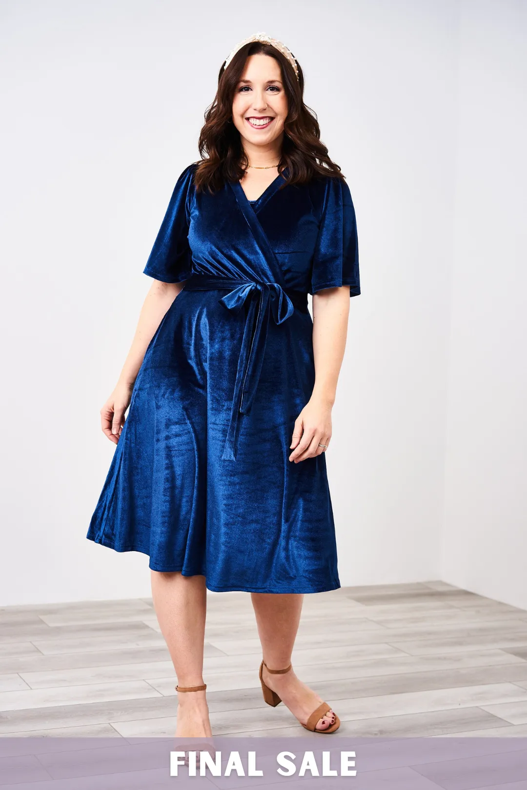 Latched Mama Velour Midi Nursing Dress - Final Sale