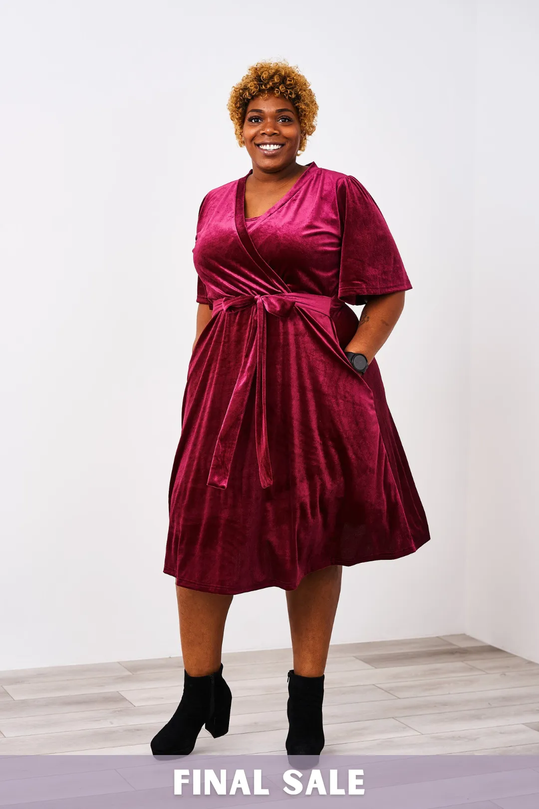 Latched Mama Velour Midi Nursing Dress - Final Sale