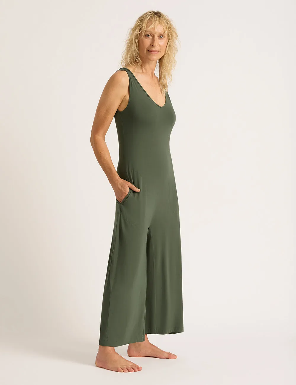 Long Jumpsuit - Moss