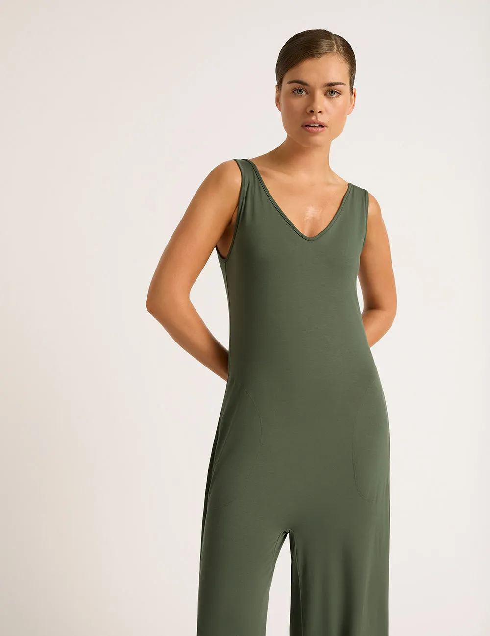 Long Jumpsuit - Moss