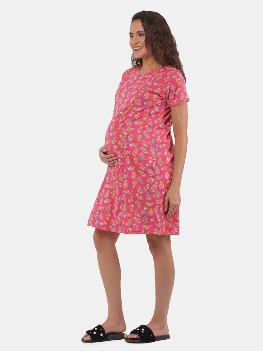 Lookin' Pine Maternity and Nursing T shirt Dress