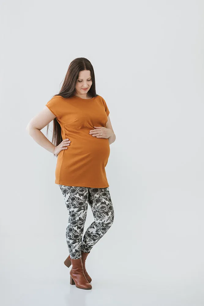 Maternity Leggings Peony Black