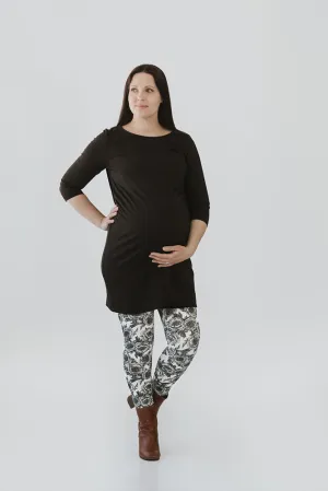 Maternity Leggings Peony Black