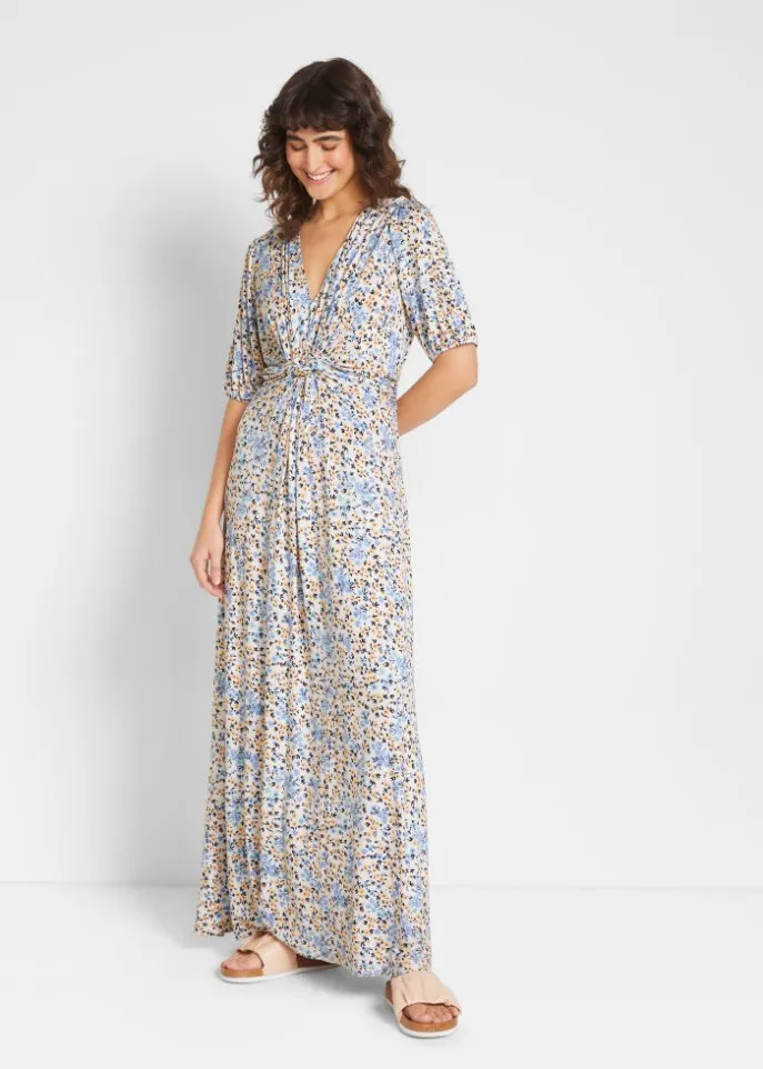 Maternity/nursing maxi dress Bpc Bonprix Collection, blue