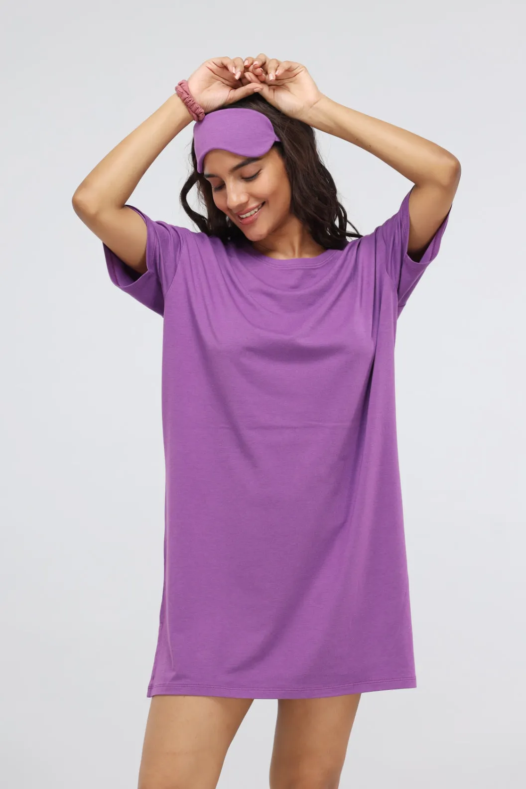 Meadow Violet Supima® T-Shirt Dress