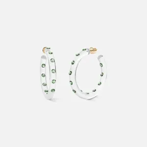 Medium Lucid Hoops, Green