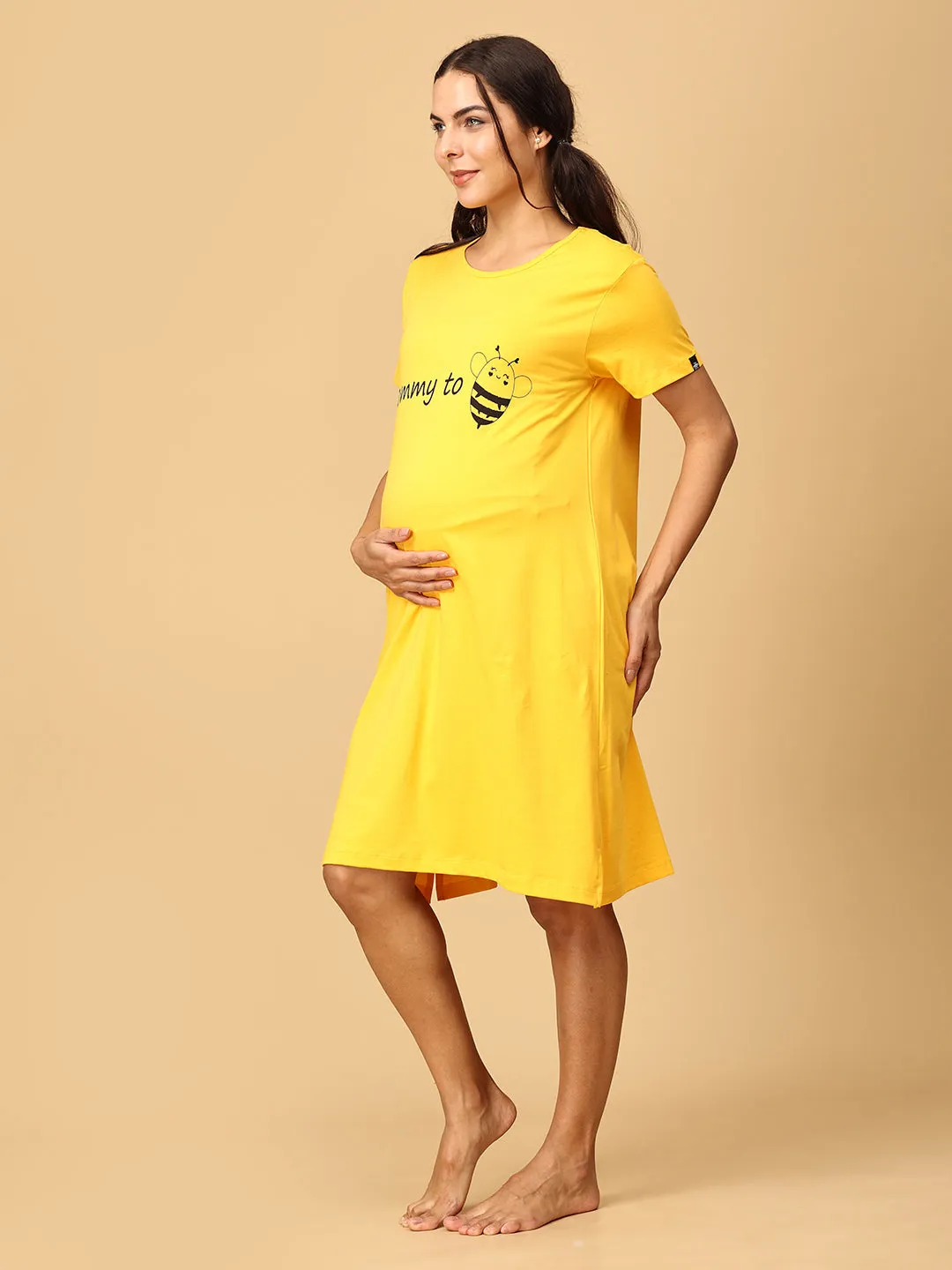 Mommy To Bee Maternity T- Shirt Dress