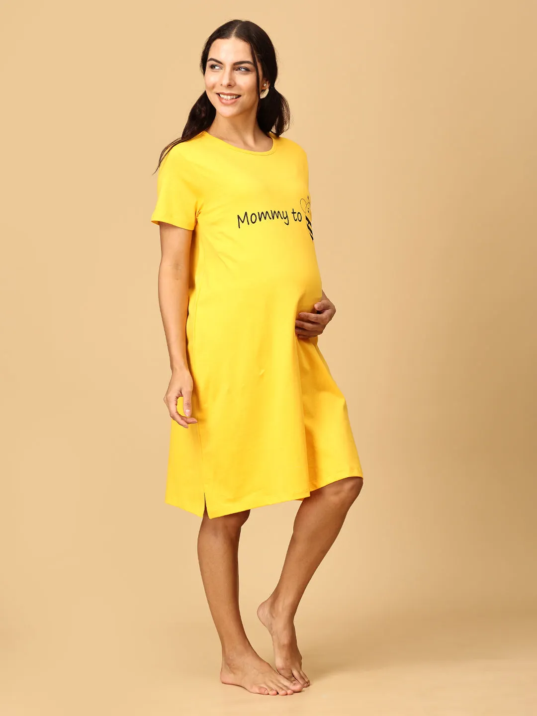 Mommy To Bee Maternity T- Shirt Dress