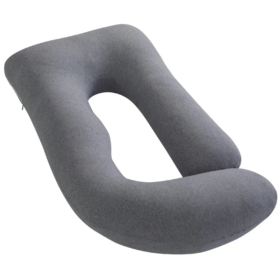 Moon Organic U Shaped Contour Maternity Pillow (Grey)