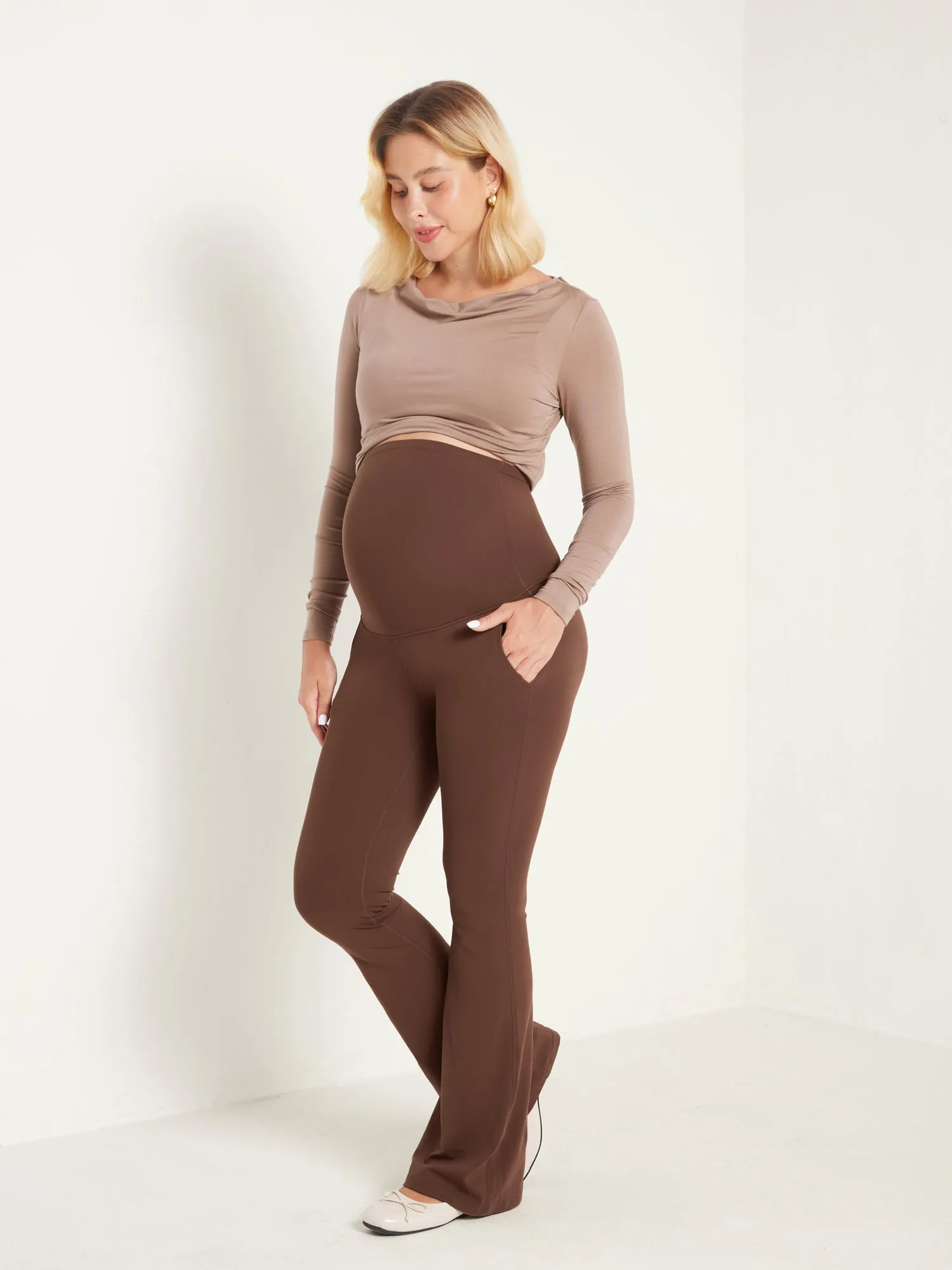 Natrelax® Maternity Flare Leggings 31" - With Pockets