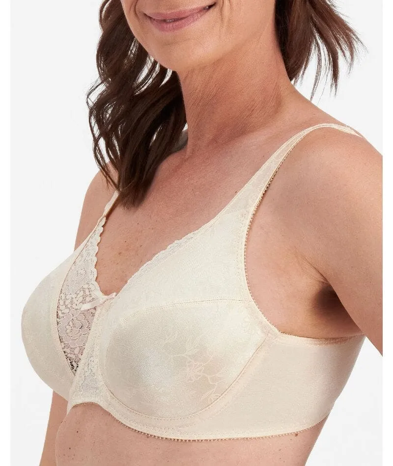 Playtex Secrets Floral Delustre Bra - Sandshell