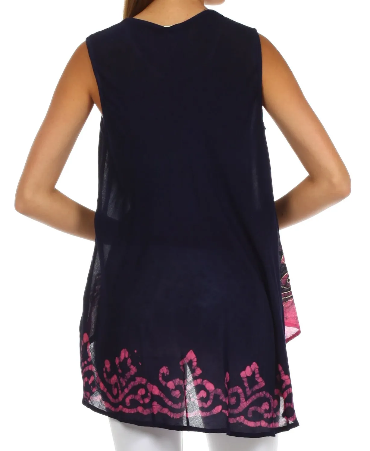 Sakkas Wild Raven Batik Hi Lo Blouse / Tunic