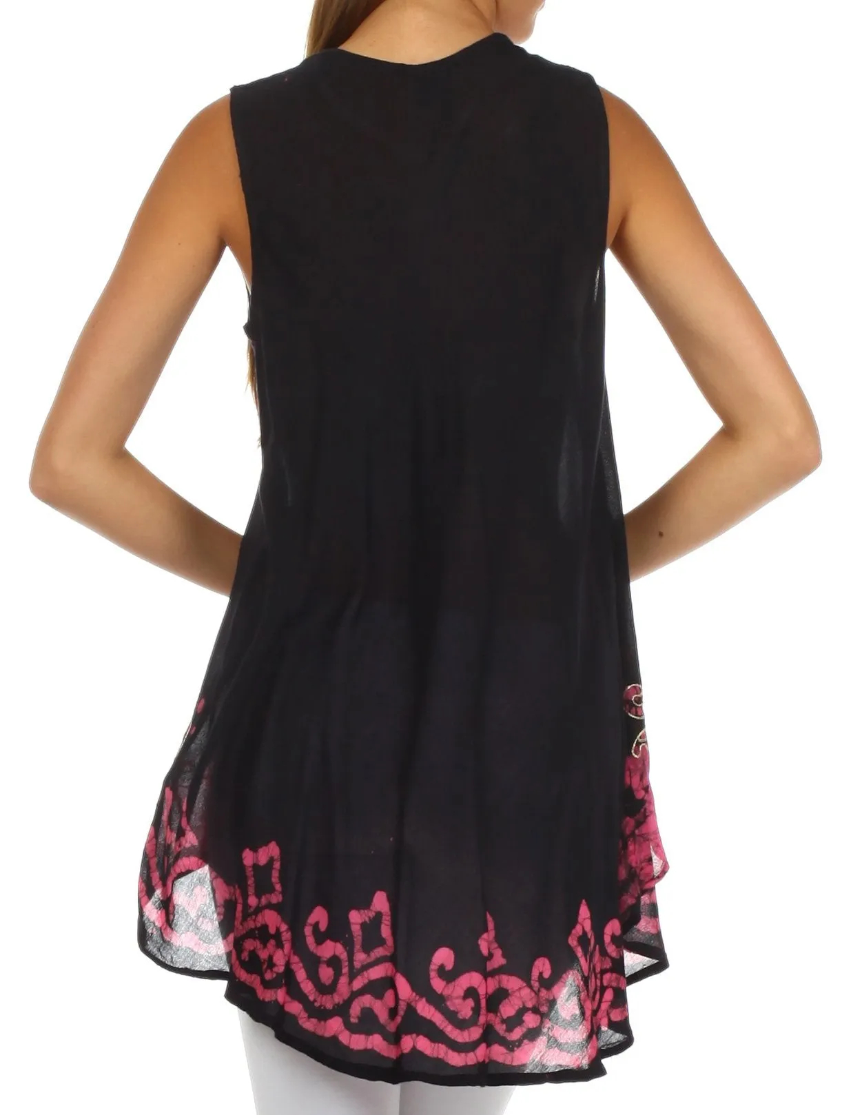 Sakkas Wild Raven Batik Hi Lo Blouse / Tunic