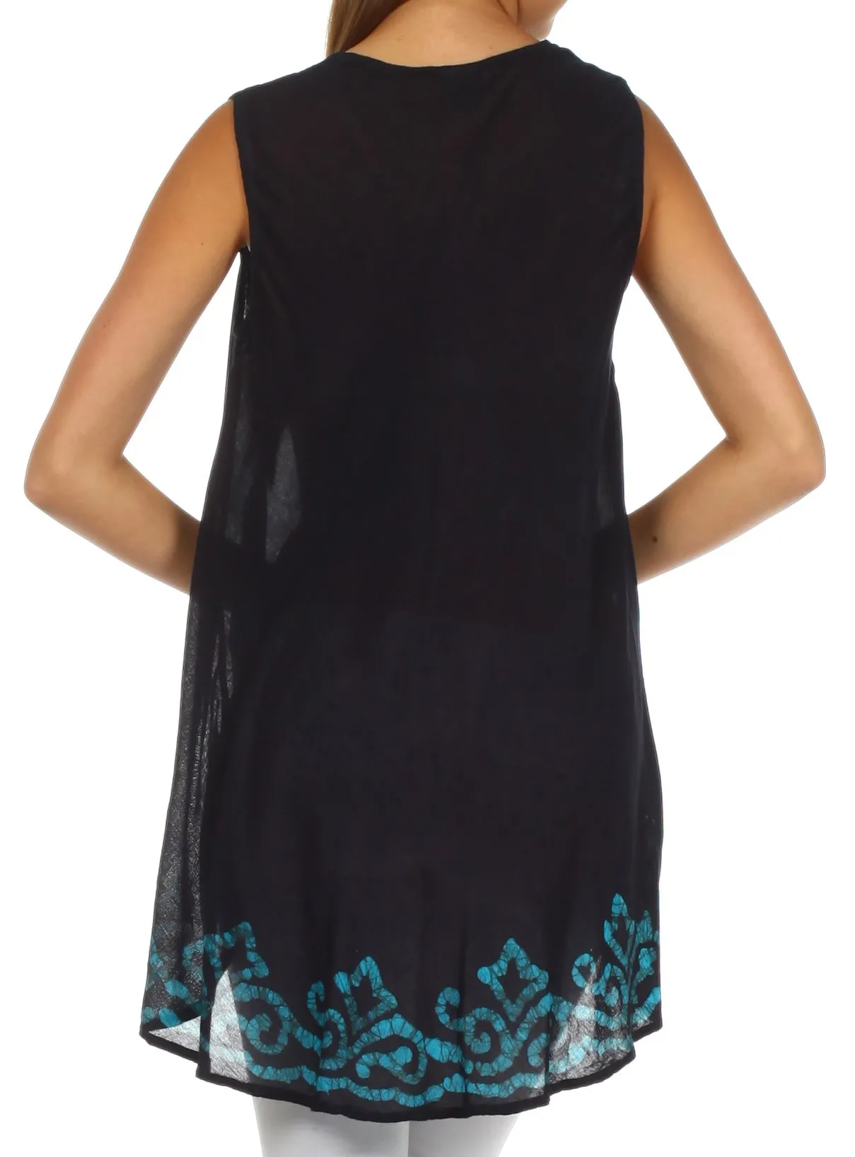 Sakkas Wild Raven Batik Hi Lo Blouse / Tunic