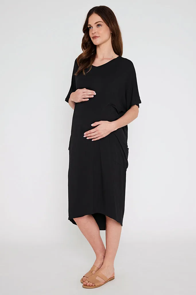 Samara Maternity Dress - Black