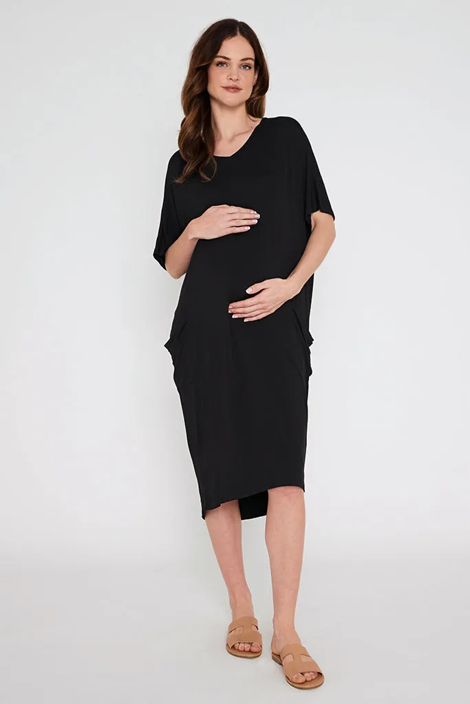 Samara Maternity Dress - Black