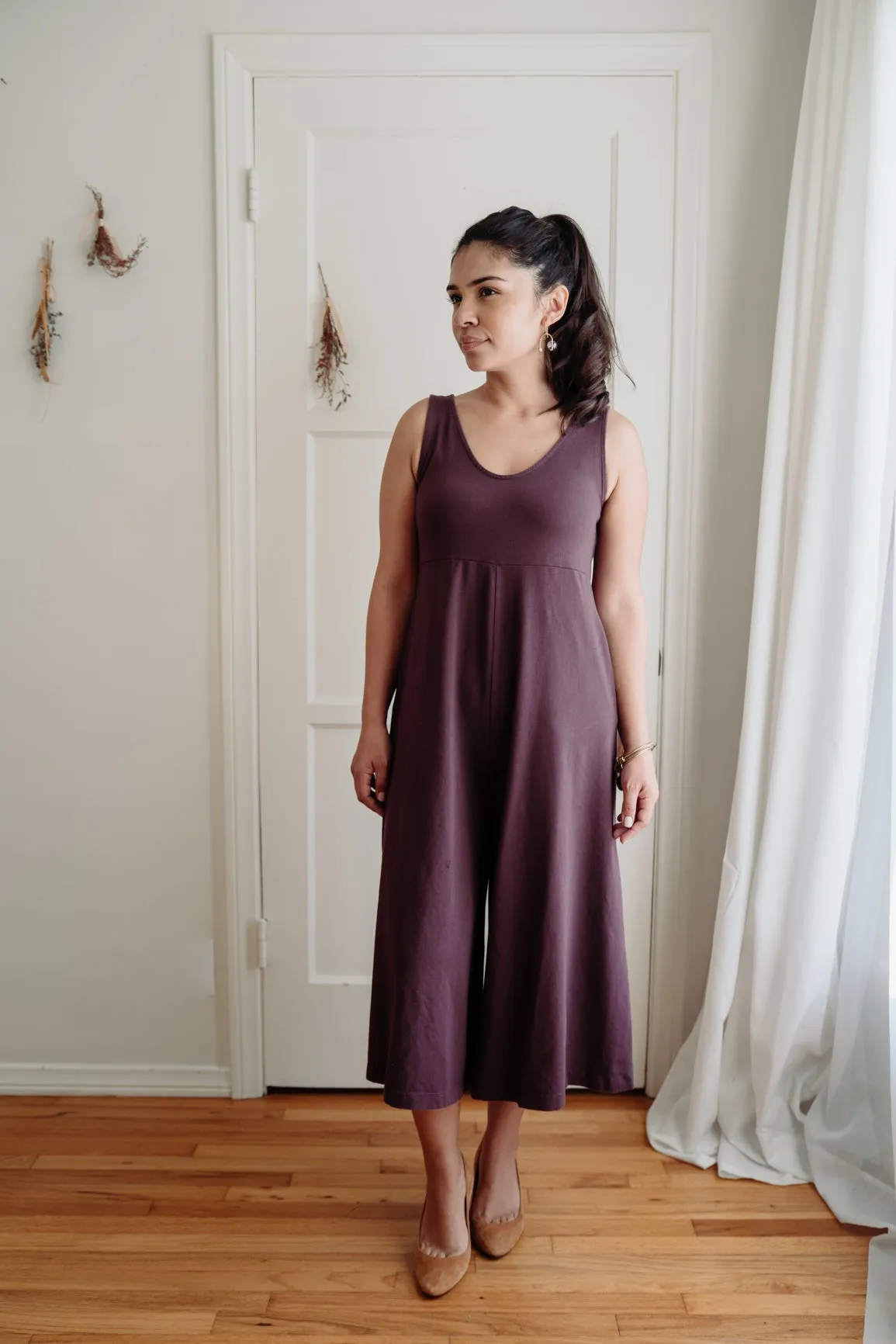 SAMPLE SALE |  Lakeside Wide Leg Jumpsuit - Dark Plum