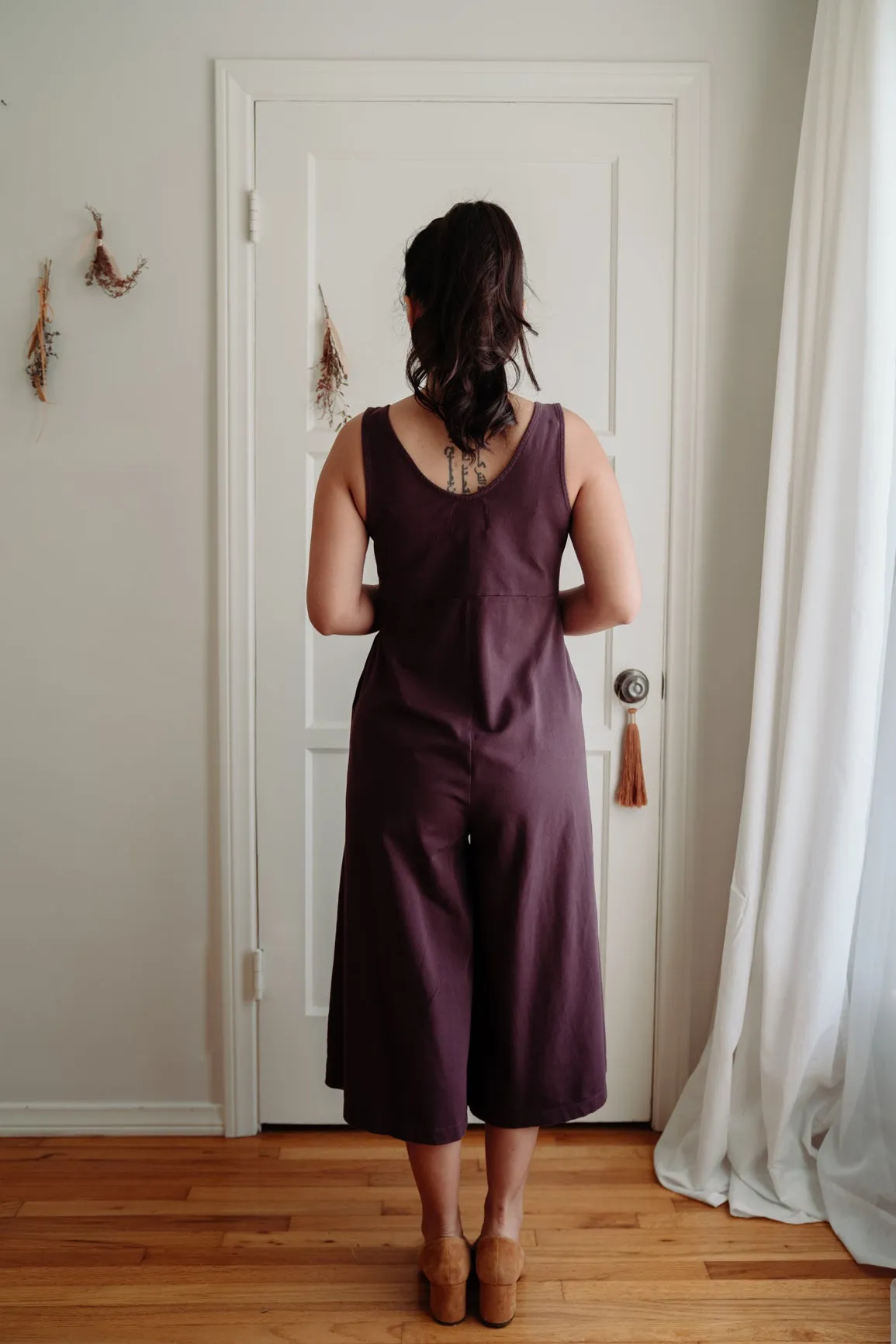 SAMPLE SALE |  Lakeside Wide Leg Jumpsuit - Dark Plum