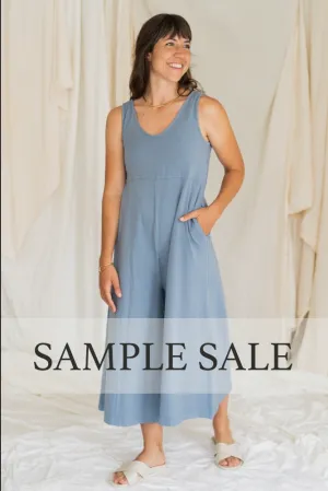 SAMPLE SALE | Lakeside Wide Leg Jumpsuit - Dusty Blue