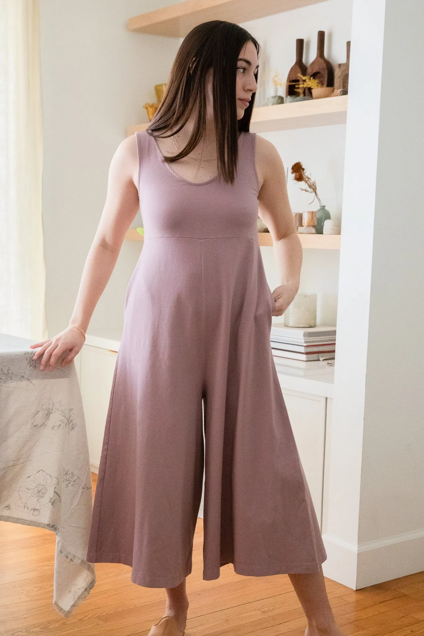 SAMPLE SALE | Lakeside Wide Leg Jumpsuit - Dusty Plum