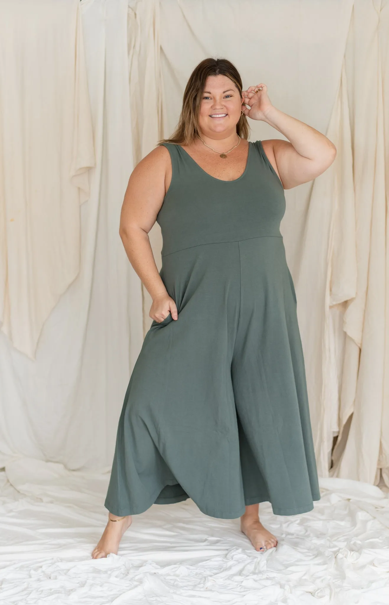 SAMPLE SALE | Lakeside Wide Leg Jumpsuit - Meadow