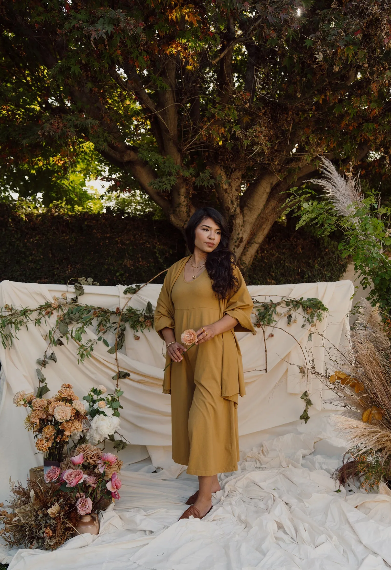 SAMPLE SALE | Lakeside Wide Leg Jumpsuit - Ochre