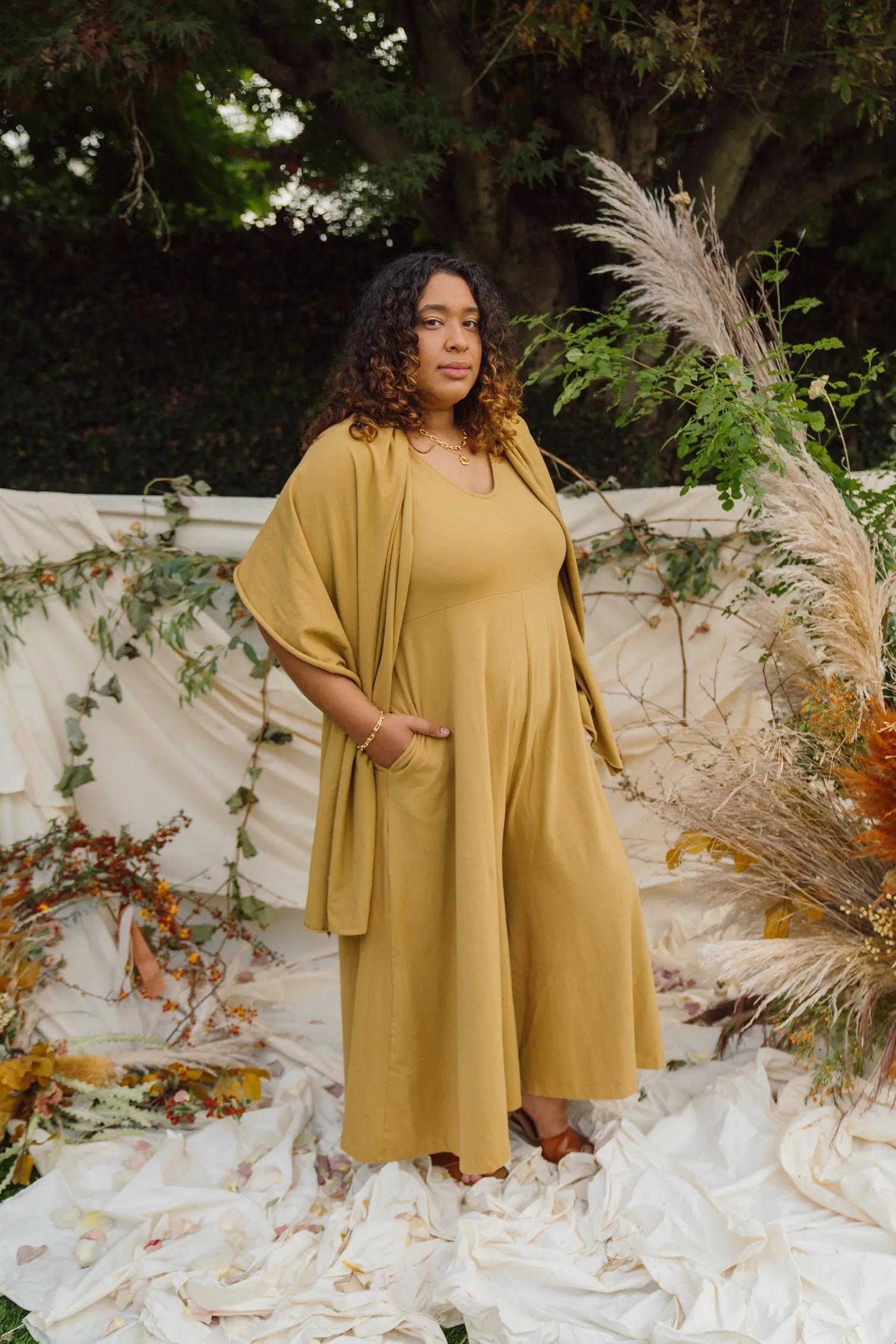 SAMPLE SALE | Lakeside Wide Leg Jumpsuit - Ochre