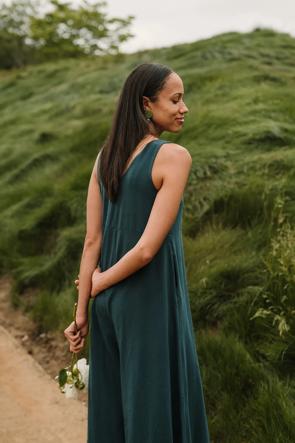 SAMPLE SALE | Lakeside Wide Leg Jumpsuit - Rich Teal