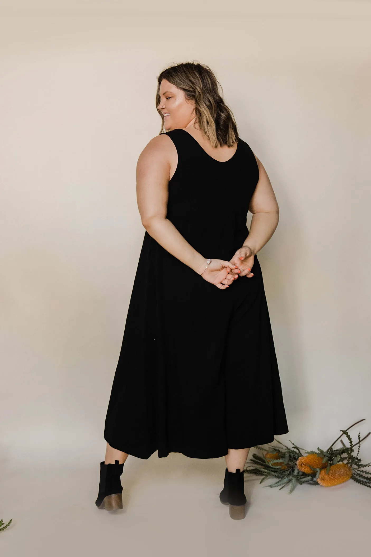 SAMPLE SALE | Lakeside Wide Leg Jumpsuit - True Black