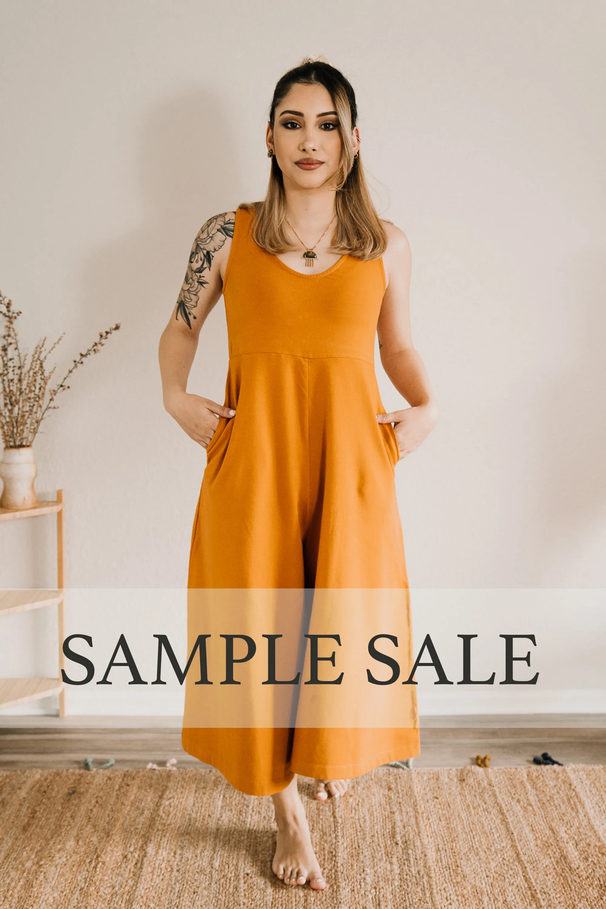 SAMPLE SALE | Lakeside Wide Leg Jumpsuit - Turmeric