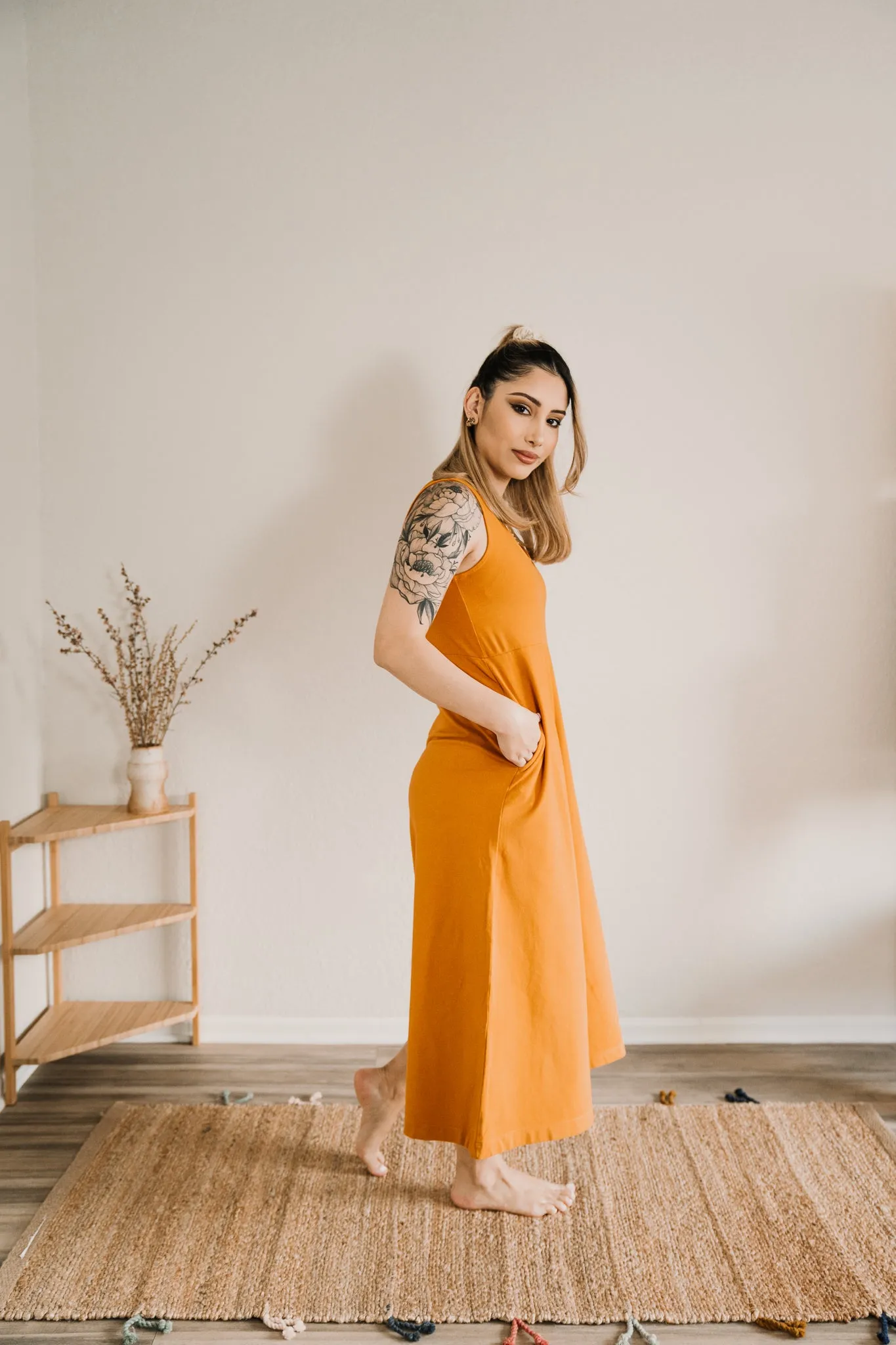 SAMPLE SALE | Lakeside Wide Leg Jumpsuit - Turmeric