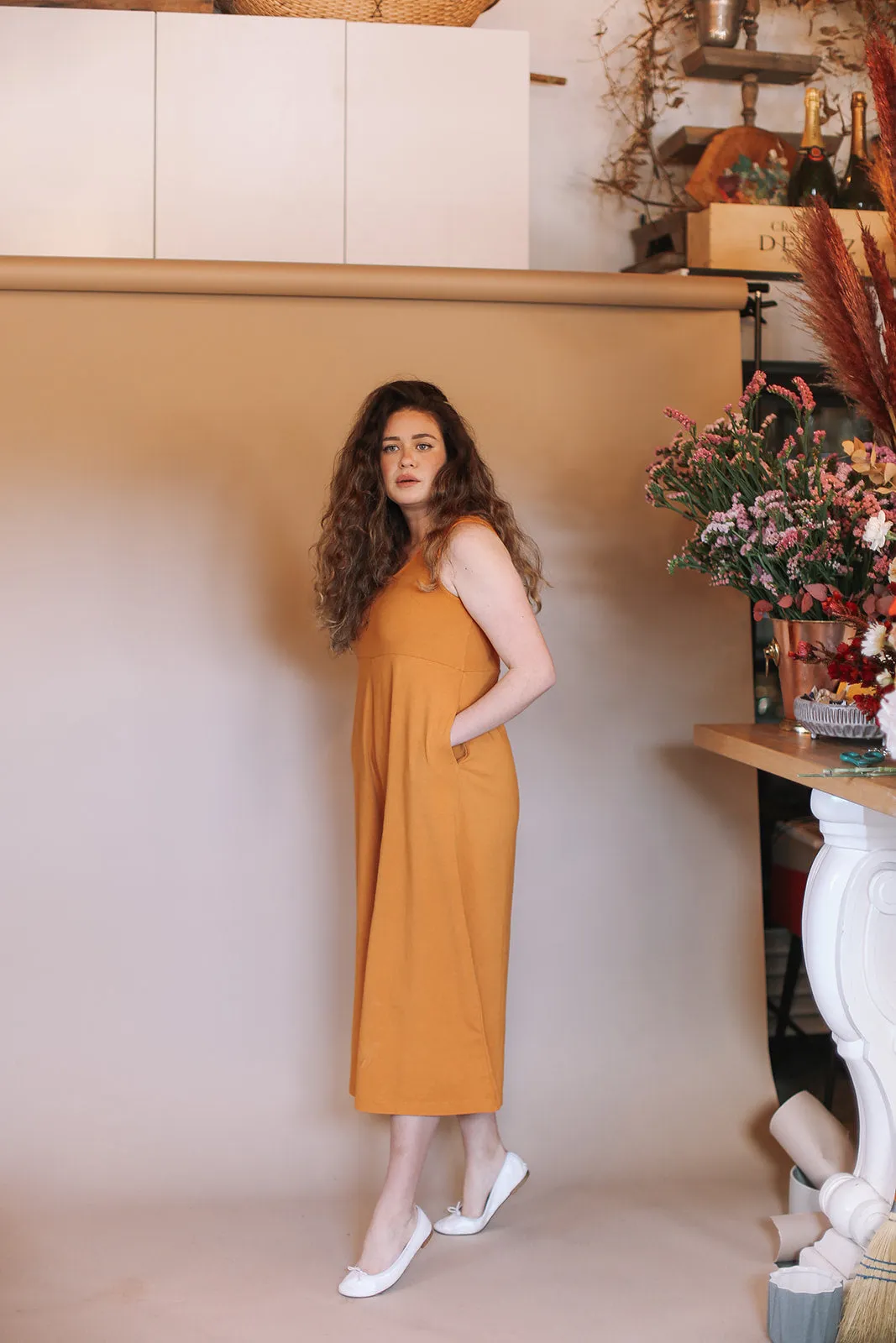 SAMPLE SALE | Lakeside Wide Leg Jumpsuit - Turmeric