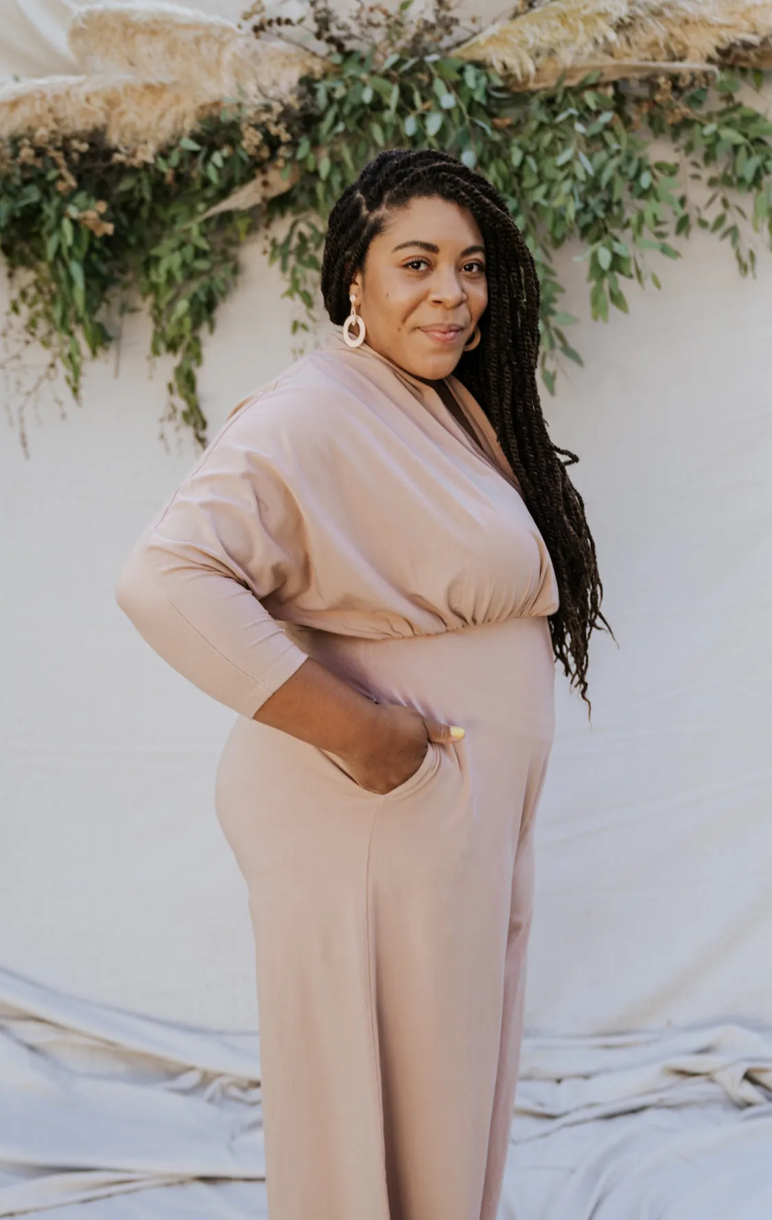 SAMPLE SALE | Sedona Dolman Sleeve Jumpsuit - Dusty Rose