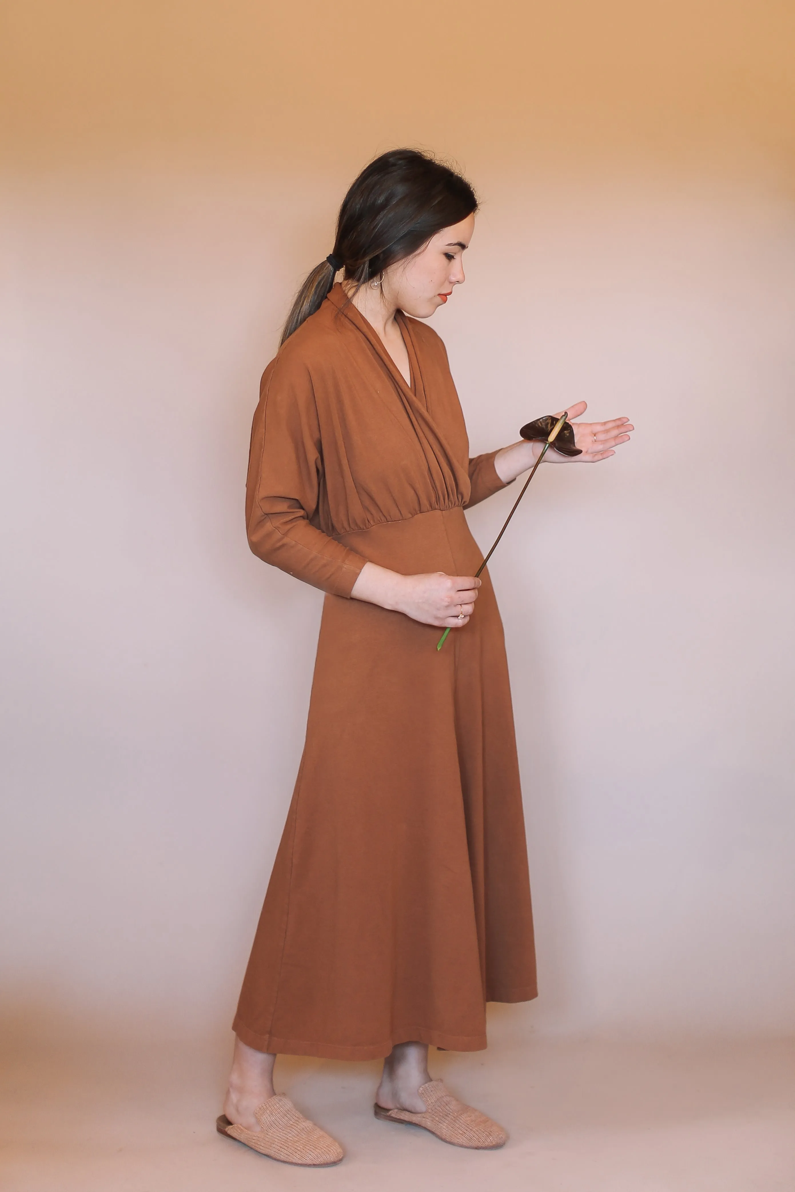 SAMPLE SALE | Sedona Dolman Sleeve Jumpsuit - Saddle Brown