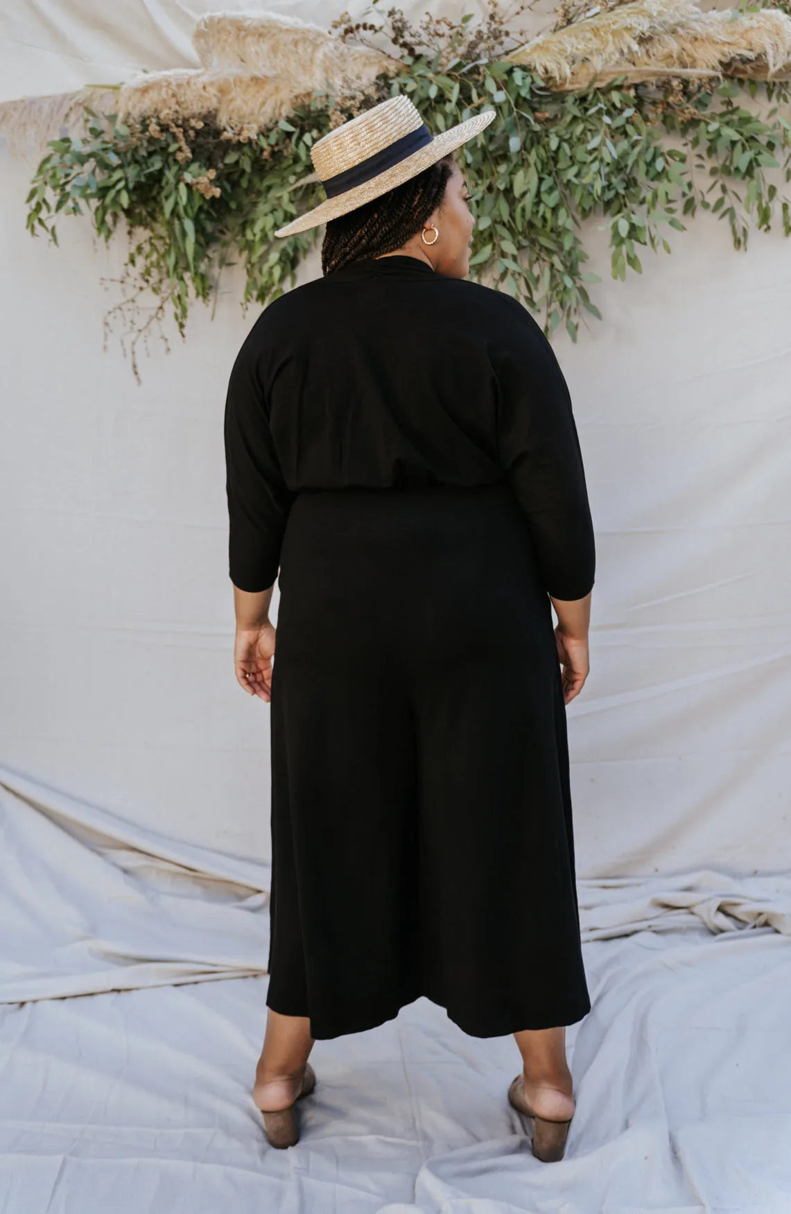 SAMPLE SALE | Sedona Dolman Sleeve Jumpsuit - True Black