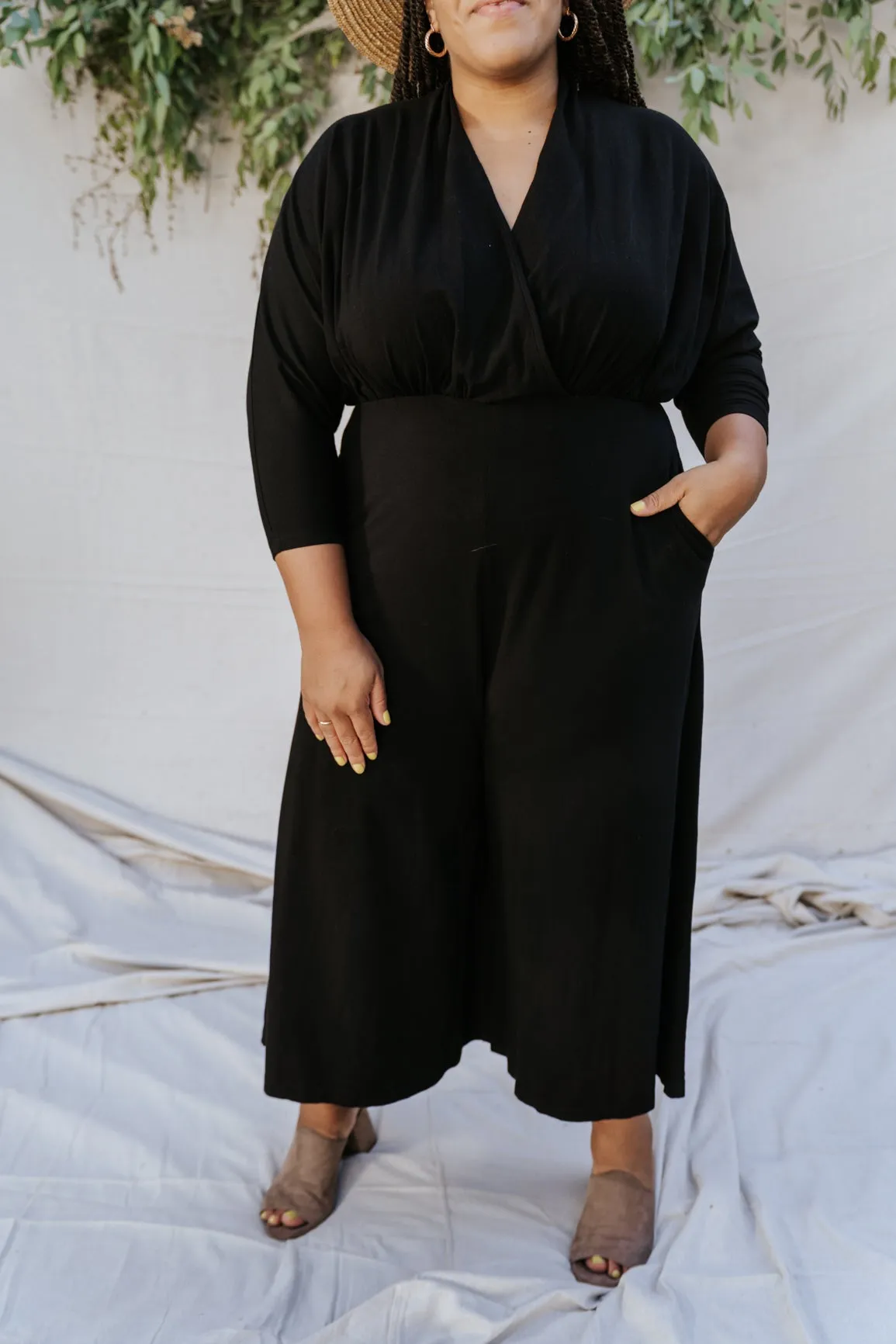 SAMPLE SALE | Sedona Dolman Sleeve Jumpsuit - True Black