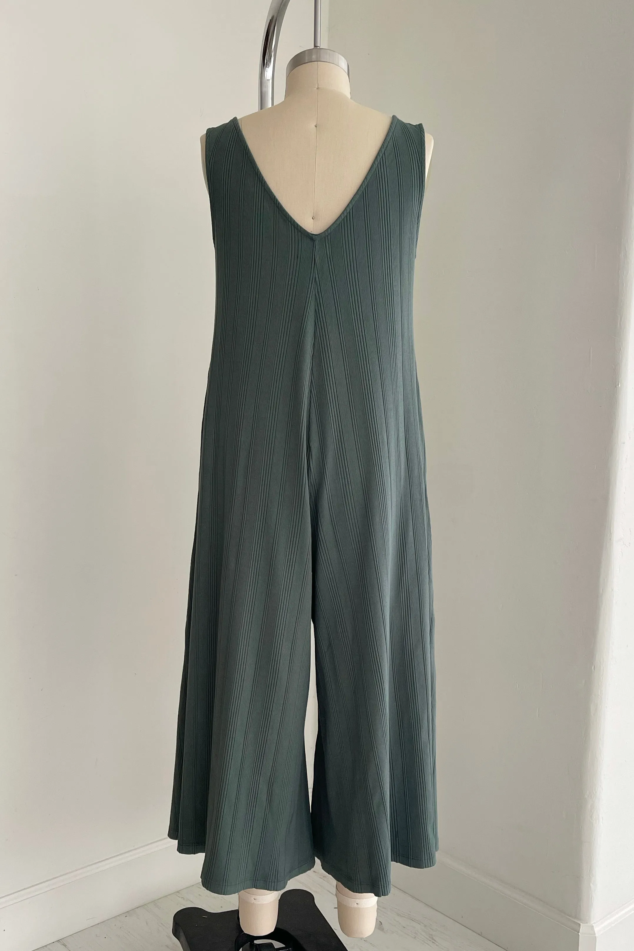 SAMPLE SALE | Willow Wide Rib Jumpsuit - Meadow