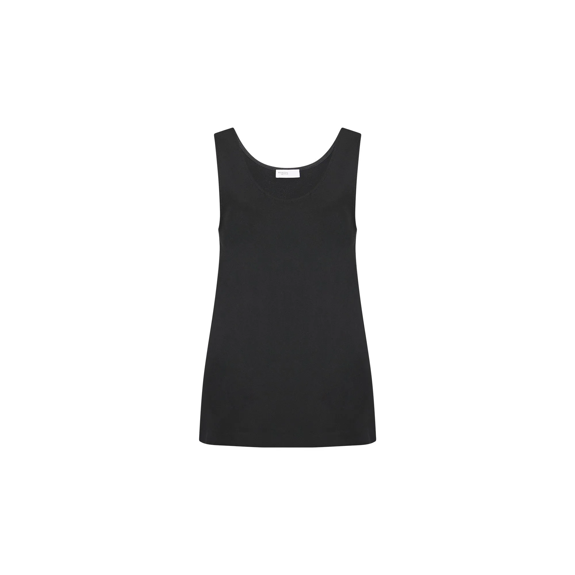 SCOOP NECK TANK - SOLID INTERLOCK