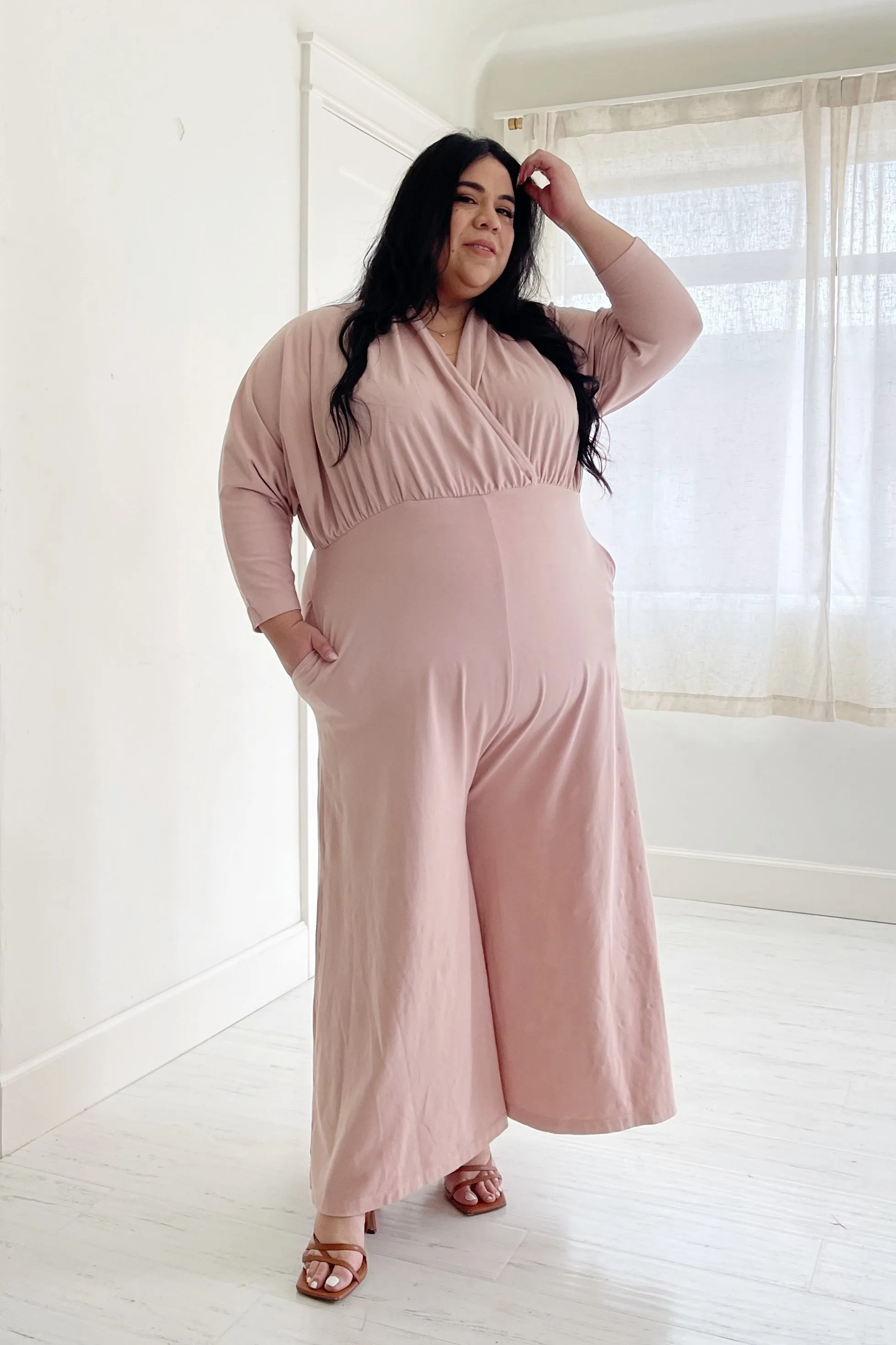 Sedona Dolman Sleeve Jumpsuit - Dusty Rose