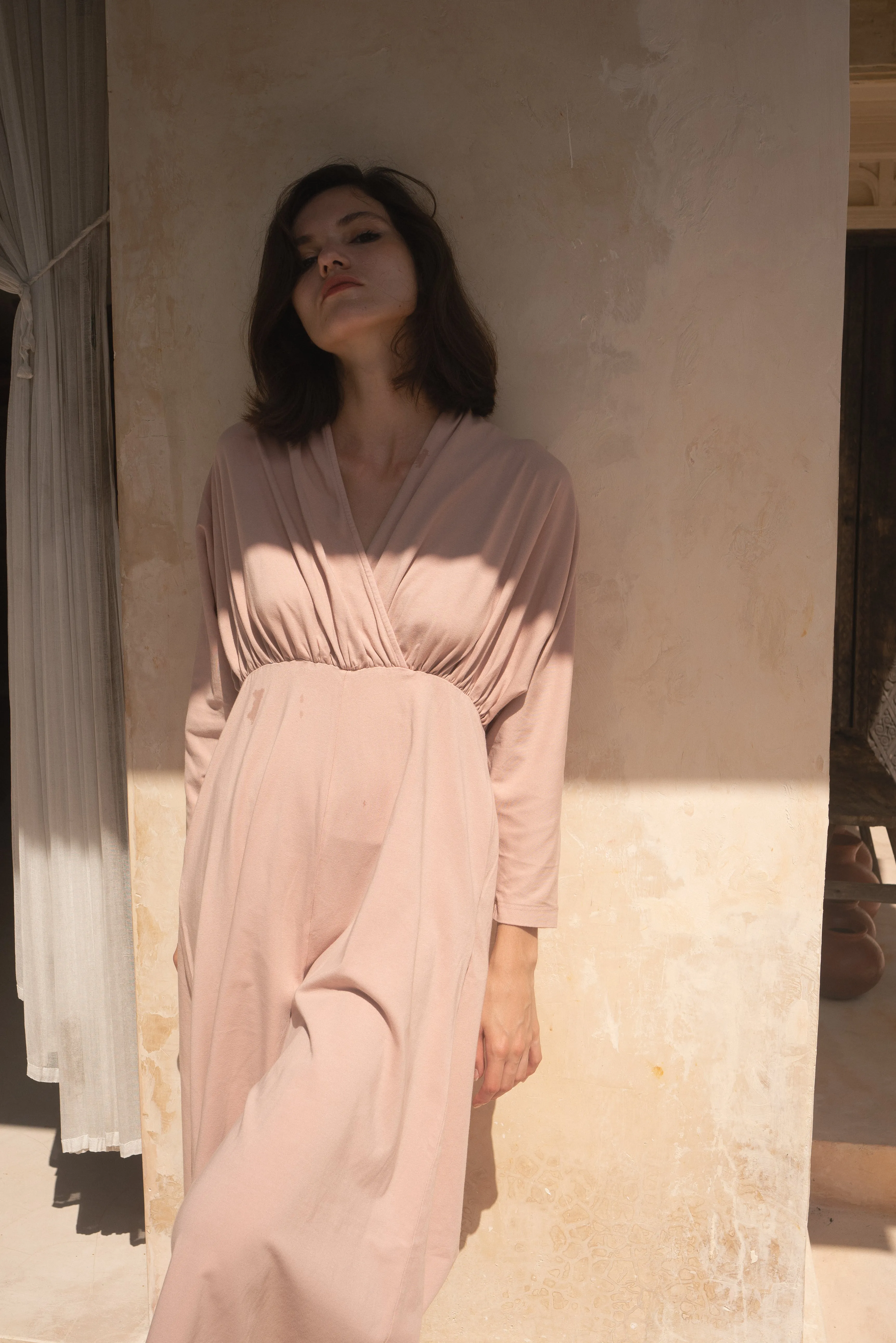 Sedona Dolman Sleeve Jumpsuit - Dusty Rose