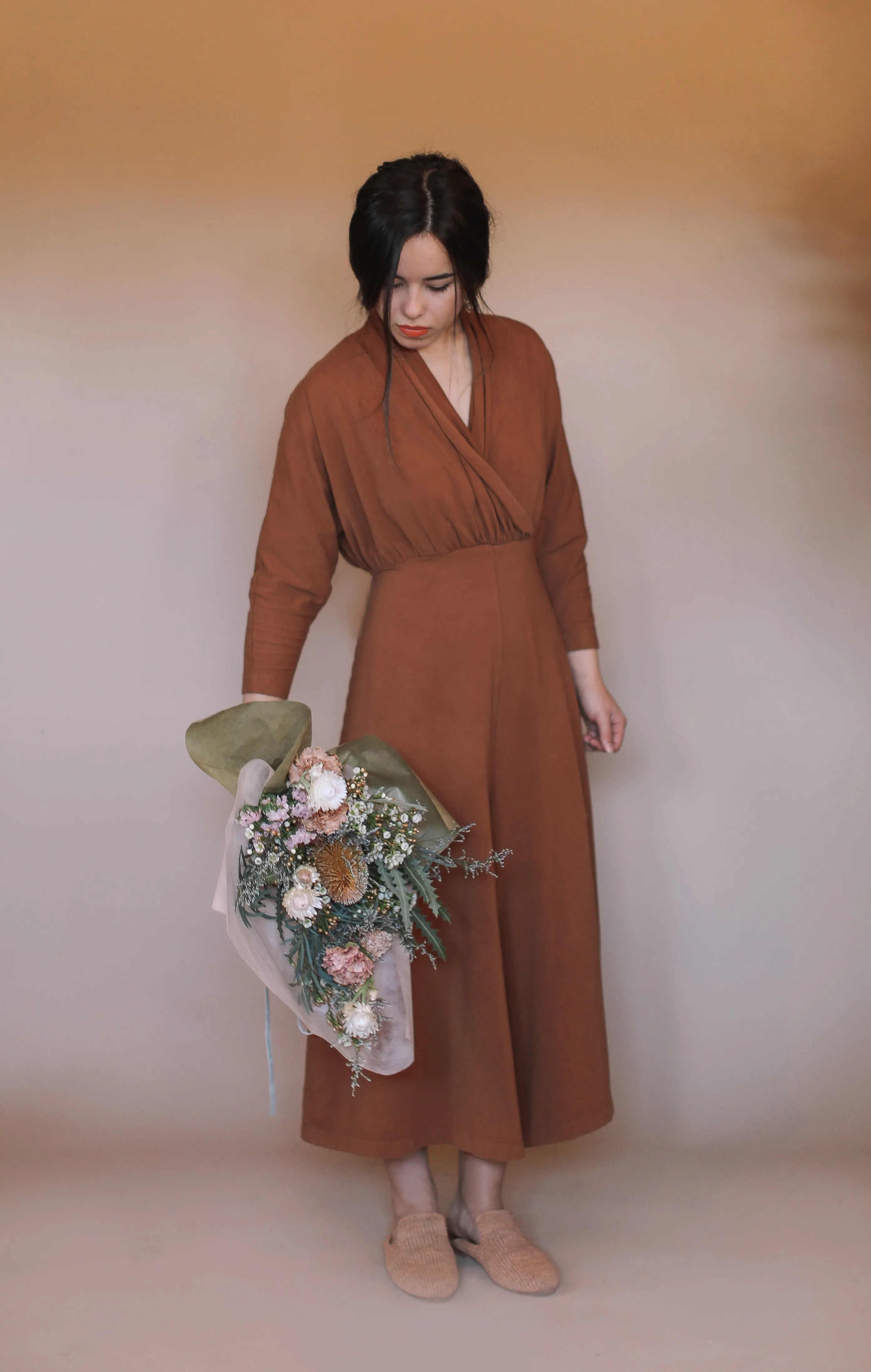 Sedona Dolman Sleeve Jumpsuit - Saddle Brown