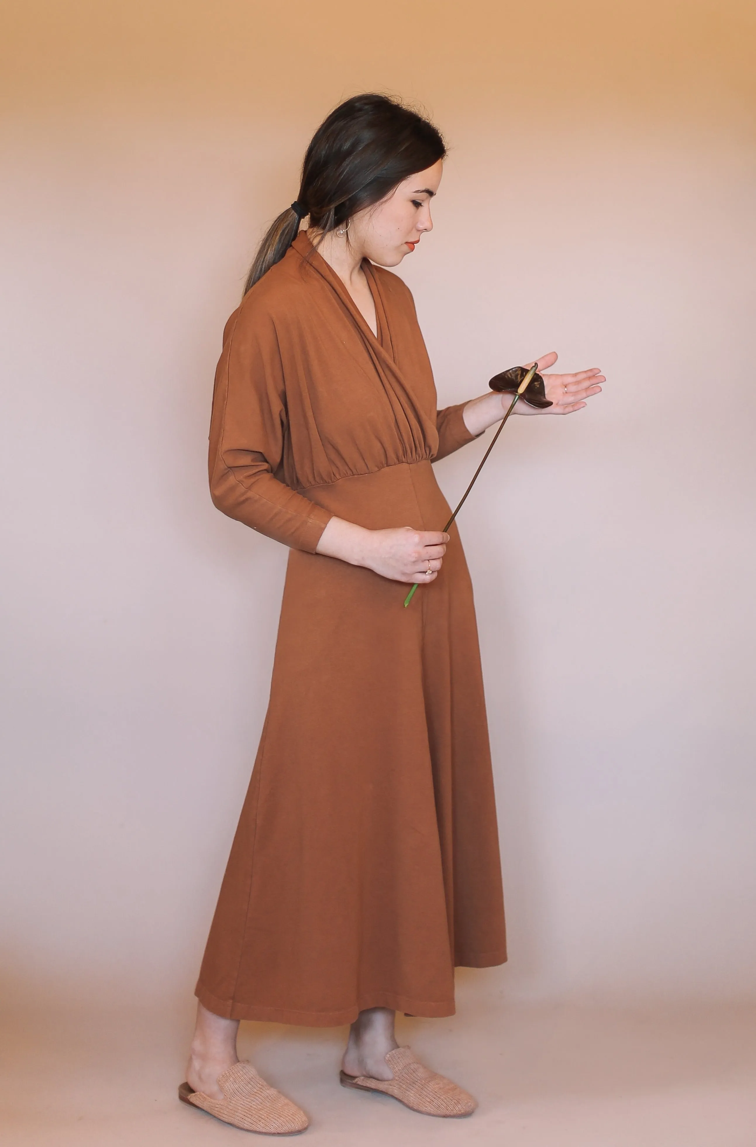 Sedona Dolman Sleeve Jumpsuit - Saddle Brown