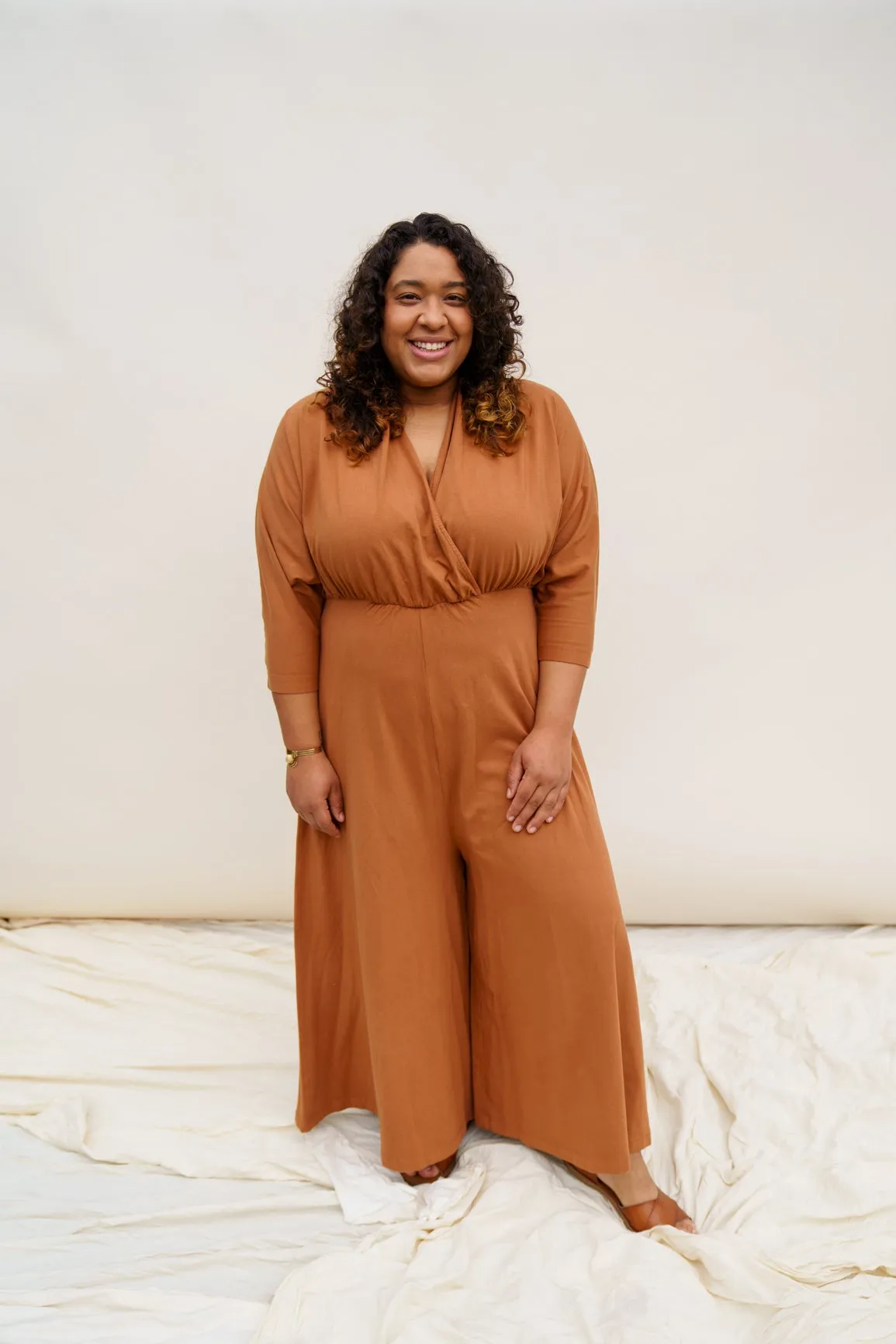 Sedona Dolman Sleeve Jumpsuit - Saddle Brown