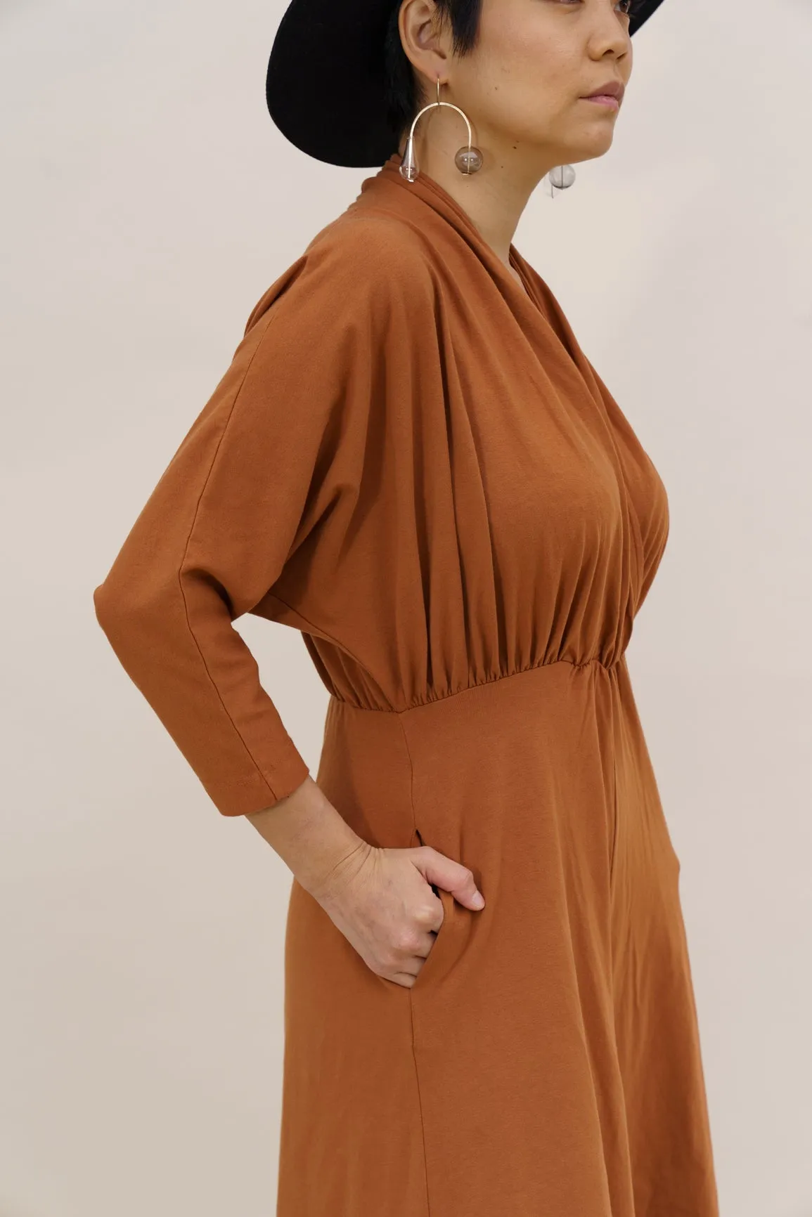 Sedona Dolman Sleeve Jumpsuit - Saddle Brown