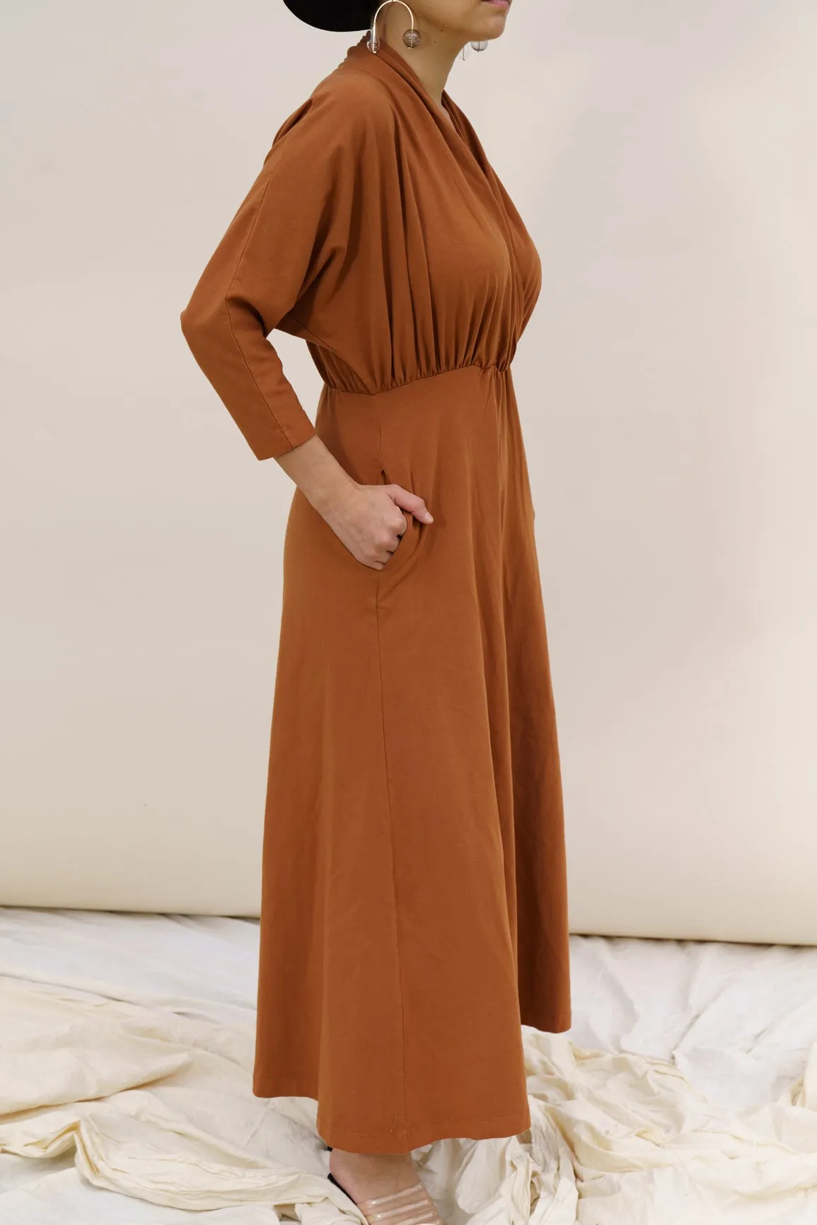 Sedona Dolman Sleeve Jumpsuit - Saddle Brown