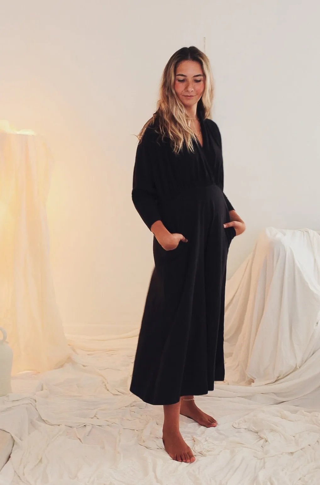 Sedona Dolman Sleeve Jumpsuit - True Black