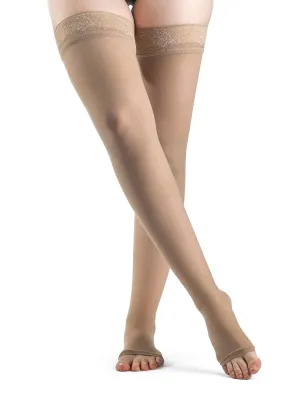 Sigvaris Sheer (Formerly 780 EverSheer) Women's Thigh High  15-20mmHg-Open Toe