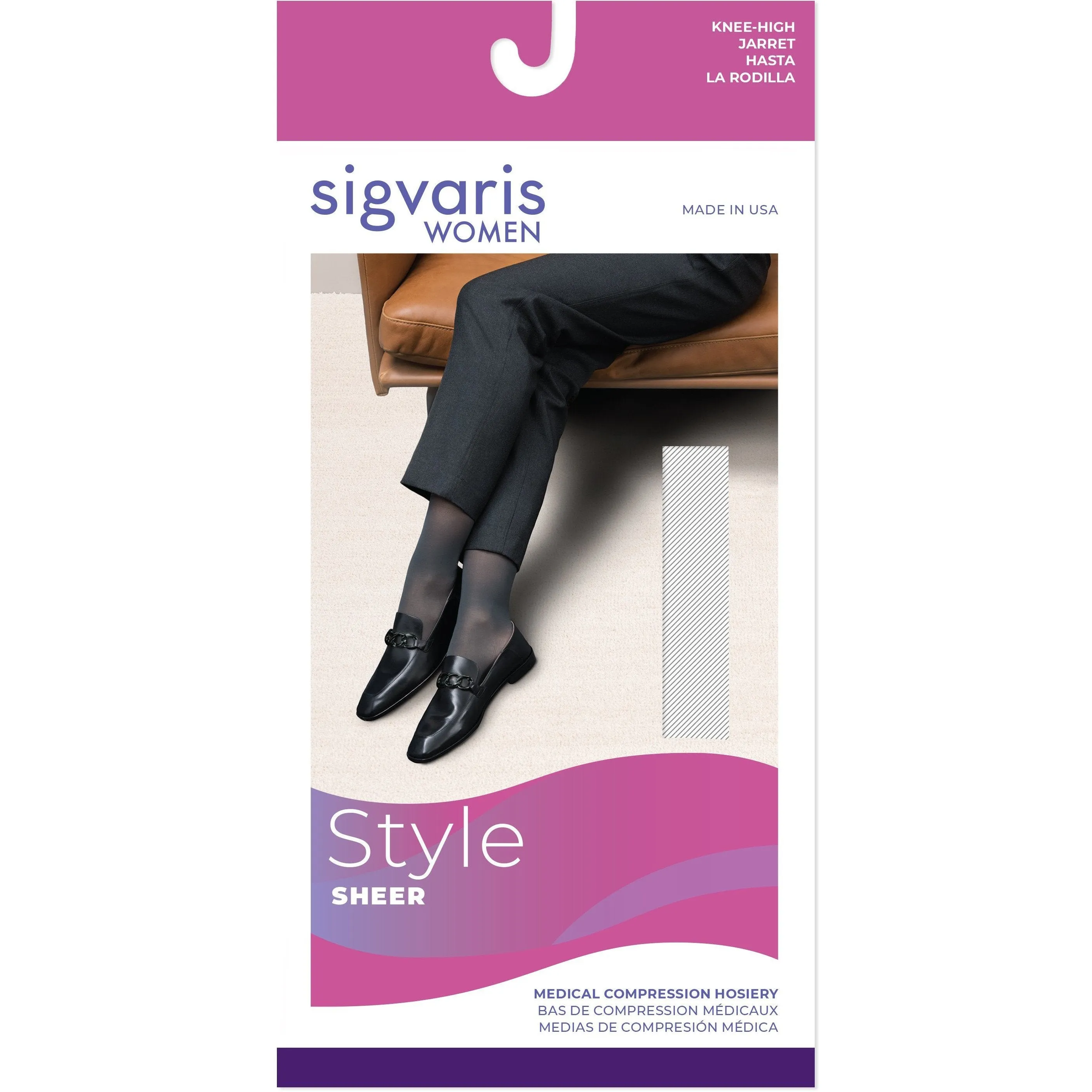 Sigvaris Sheer Women's Knee High 30-40 mmHg