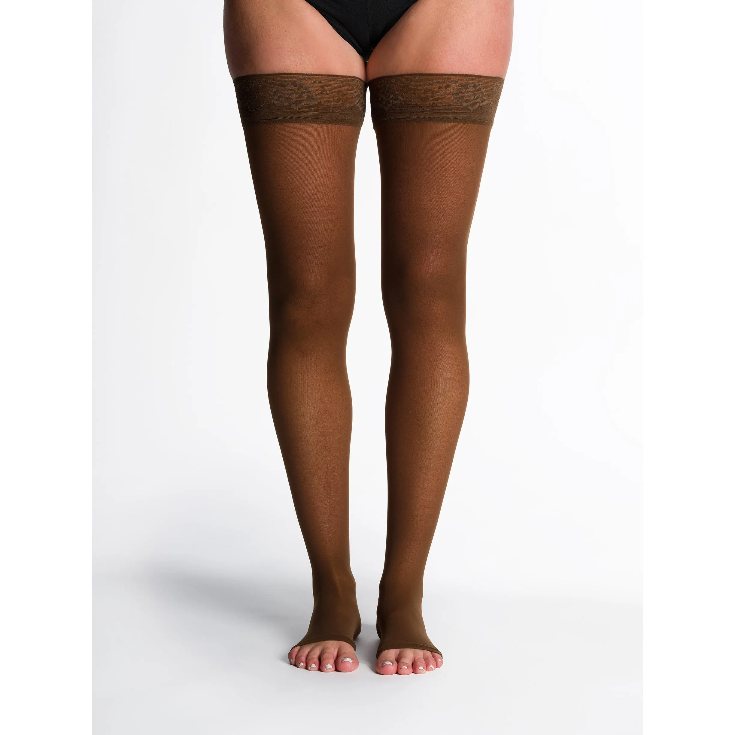 Sigvaris Sheer Women's Thigh High 15-20 mmHg, Open Toe