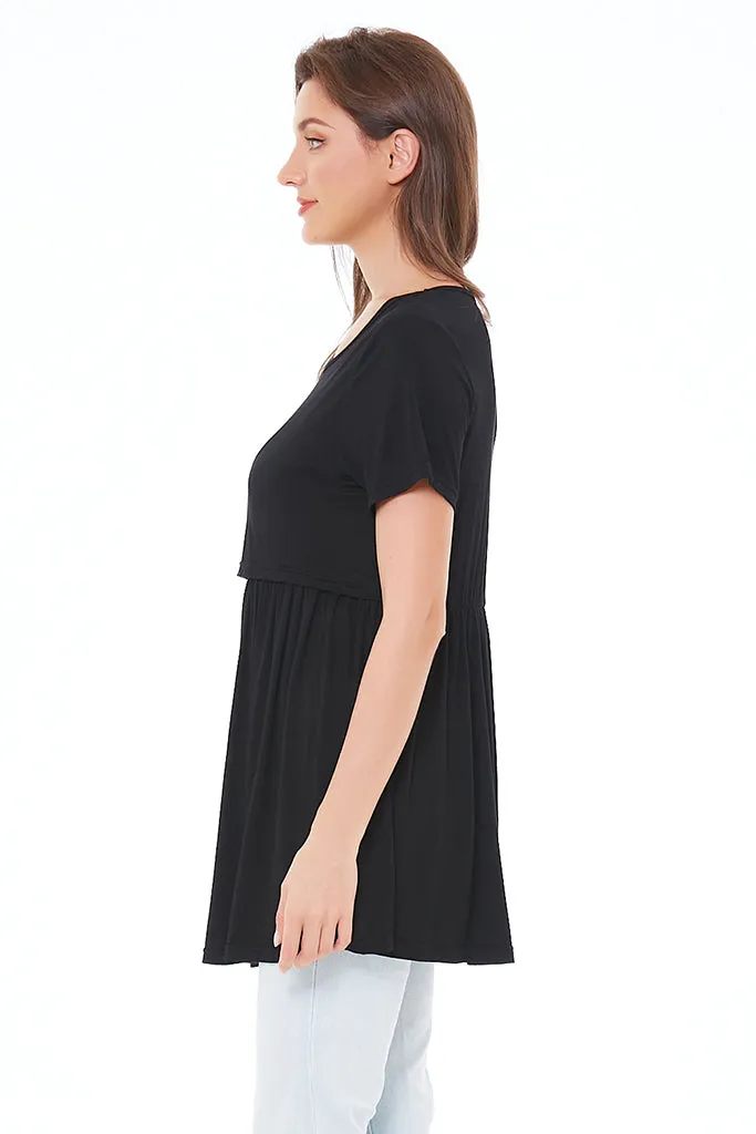 Smallshow Draped Front Maternity Nursing Top